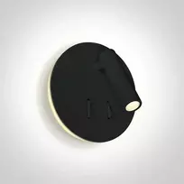 Sieninis šviestuvas Bikuvalt 3W + 5W LED paviršinis šviestuvas, juodas, 3000K, 65746B/B/W