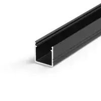 3m LED juostos profilio SMART10 12x12, juodai anoduotas aliuminis.