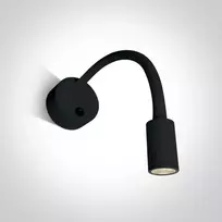 3W LED sieninis šviestuvas- skaitymo lempa, juodas, 3000K, 65738A/B/W