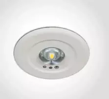 Bikuvalt 3W LED įleidžiamas avarinis šviestuvas, baltas, avariniu režimu gali veikti iki 3h, 89002C