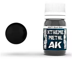 AK Interactive Xtreme Metal juodi emaliniai metaliniai dažai 30ml
