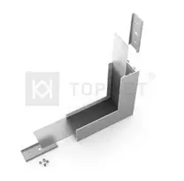 Bikuvalt LED juostos profilio VARIO30-02 90 laipsnių kampinis sujungimas, anoduotas aliuminis