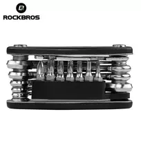 Įrankių rinkinys RockBros GJ8002, sudaro 16 atsuktuvų, raktų ir galvučių, juodas
