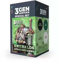 AK Interactive Wargame akriliniai dažai „Emeralds & Žalias Gems“ 4 vnt.