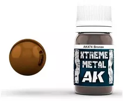 AK Interactive Bronze Xtreme Metal emaliniai dažai 30 ml