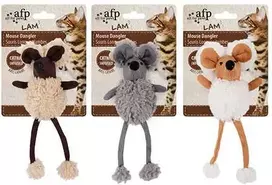 AFP Lambswool pelė su katžole žaislas katėms, 16 cm, 1 vnt