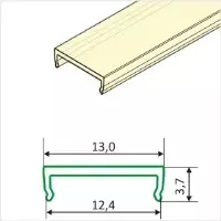 Bikuvalt LED juostos profilio dangtelis C CLICK, baltas, 3m