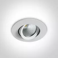Bikuvalt 7W LED įleidžiamas pakreipiamas šviestuvas, baltas, 3000K, 11107B/W/W