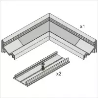 LED profilio juostos CORNER10 kampinis sujungimas L, anoduotas