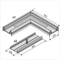 LED juostos profilio SURFACE10 kampinis sujungimas L (baltai nudažytas)