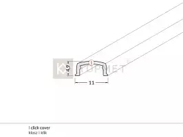 Bikuvalt LED juostos profilio dangtelis I CLICK, baltas, 2m