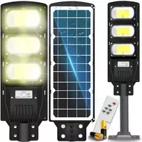 Lampa LED gatvės šviestuvas su saulės energija varomas žibintas 240 W + nuotolinio valdymo pultas (tvirtinimo laikiklis M004B + baterijos) komplektas E307