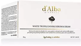 d'Alba Baltas Truffle Double Serum & Kreminis dvigubas drėkinantis ir maitinantis veido kremas / serumas su baltaisiais triufeliais, 70 g