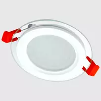 Įmontuojamas apvalus LED šviestuvas su stiklu "VESTA" 6W