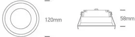 Bikuvalt 9W LED įleidžiamas šviestuvas, baltas, 3000/4000/5000K, IP65, 10109FD/W/V