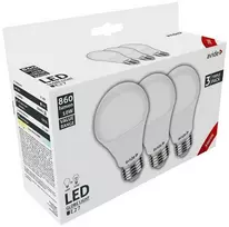 Avide LED lemputės 10W A60 E27 3000K, 3 vnt.