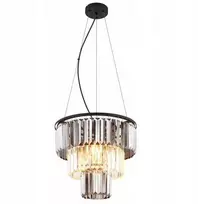 Globe Pakabinamas šviestuvas GLOBO NAXIS, 3xE27,40W,230V,metalinis,kristalai,juodos sp,ø40x120cm