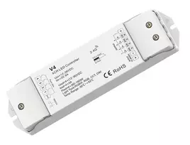 Bikuvalt 480W 4 kanalų vienspalvių/RGB/RGBW/CCT LED juostų valdiklis LUXSONN, 4CH*5A, PUSH-DIM