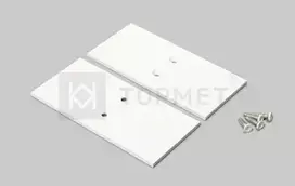 Bikuvalt LED juostos profilio VARIO30-32 užbaigimo elementas metalinis, baltas, 2vnt.