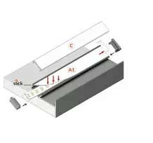 LED juostos profilis GLOW12 UP A1C, baltas, 3m