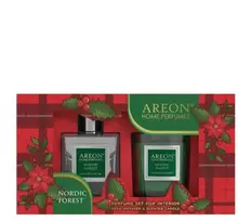 Areon Rinkinys Kvapas 150 ml+žvakė Nordic Forest