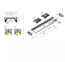 Bikuvalt LED juostos paviršinis profilis SURFACE10.v2, juodas, 2m