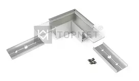 LED juostos profilio LINEA20 kampinė 90° jungtis, anoduota