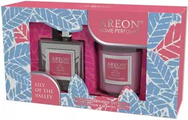 Areon Rinkinys Kvapas 150 ml+žvakė Lily of the Valley