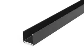 LED juostos profilis VARIO30-08, skirtas maitinimo šaltiniui uždengti, juodai anoduotas, 2m