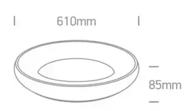 Lubinis šviestuvas Bikuvalt 50W LED plafonas, baltas, 2700/3000/4000K, dimeriuojamas, 61cm, 62144N/W/V