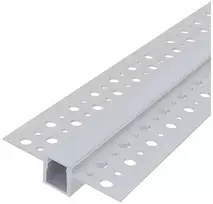 Avide įleidžiamas aliuminio U profilis 52.5x13.3mm su matiniu dangteliu, 1m