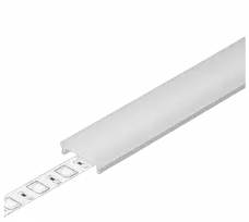 Bikuvalt LED juostos profilio dangtelis F CLICK, baltas, 20m ritė