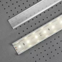 LED juostos profilio dangtelis F CLICK, skaidrus, 2m