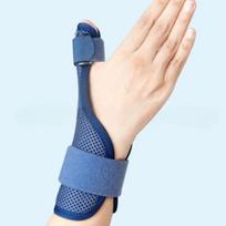 Nykščio įtvaras-imobilizatorius lūžiui, patempimui, artritui, pooperacinei paramai ir skausmo malšinimui Single finger model [large] mėlyna