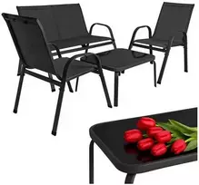 Balcony furniture set - juodas Gardlov
