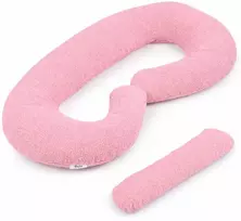 FLUMI nėščiosios ir maitinimo pagalvė TYPE C TEDDY, Rožinė