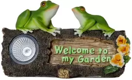 Lauko LED lempa „Frogy“ su saulės baterija (24 × 14 cm)