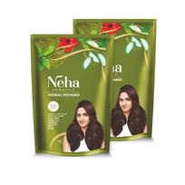 Neha Herbals Natural Henna Powder 500 g x  Pack Of 2 For Soft Shiny Hair Nourishing Herbal Hair Color And Conditioning Mehndi For Men Women