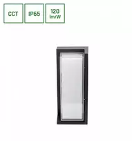 Sieninis lauko šviestuvas Spectrum, 20W, LED, IP65, juodas,