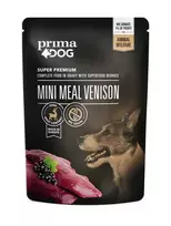 Šlapias ėdalas šunims, konservuotas Prima Dog Mini Meal elnienos ėdalas, 0,085 kg