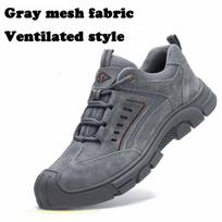 Men Comfortable Breathable Anti Slip Anti-smashing Puncture Safety Shoes Abrasion Resistant Soft Sole Protect Work Shoes 38