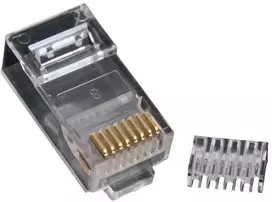 „Masterlan“ UTP RJ45 jungtis, Cat.6, 8p8c, auksinė danga, sulankstoma - viela