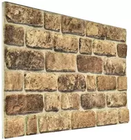 Sienų plokštės 10 pcs Tamsus Smėlis 100 x 50 cm EPS putos