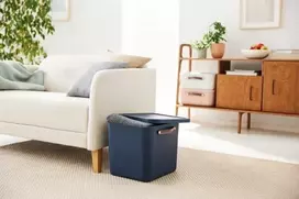 Dėžė su dangčiu ir rankenomis Maloja Rotho 39.5x38x34/40L Midnight Mėlyna