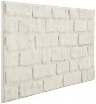 Sienų plokštės 10 pcs Balta 100 x 50 cm EPS putos