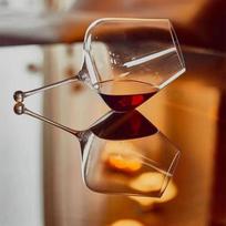 Rankų darbo krištolinio stiklo raudonų ir baltų vynuogių stiklas raudonojo vyno stiklas, Bordeaux Burgundy svorio stiklas lengvo prabangaus kokteilio viskio 901-1000ml black