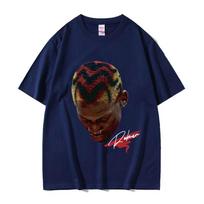 Karštas krepšinio berniukas The Worm Dennis Rodman Grafinis marškinėlis Vyriškas Hip Hop Mada Punk Gatvės stilius Vyriškas medvilninis Oversized marškinėlis S