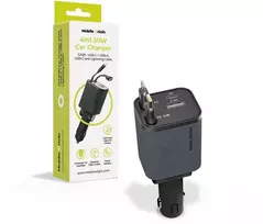 Mobile Origin 4in1 50W automobilinis įkroviklis CA28 – USB-C + USB-A, USB-C and Lightning Cable