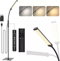 Mojimdo LED grindų lempa su 120 LED, 12 W, nuotolinis valdymas, 3000–6000 K, FLD734RF-BK