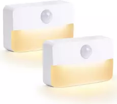 HOTUT LED naktinė lempa su judesio ir šviesos jutikliu, 0,5 W, baterinis maitinimas, 2 vnt.